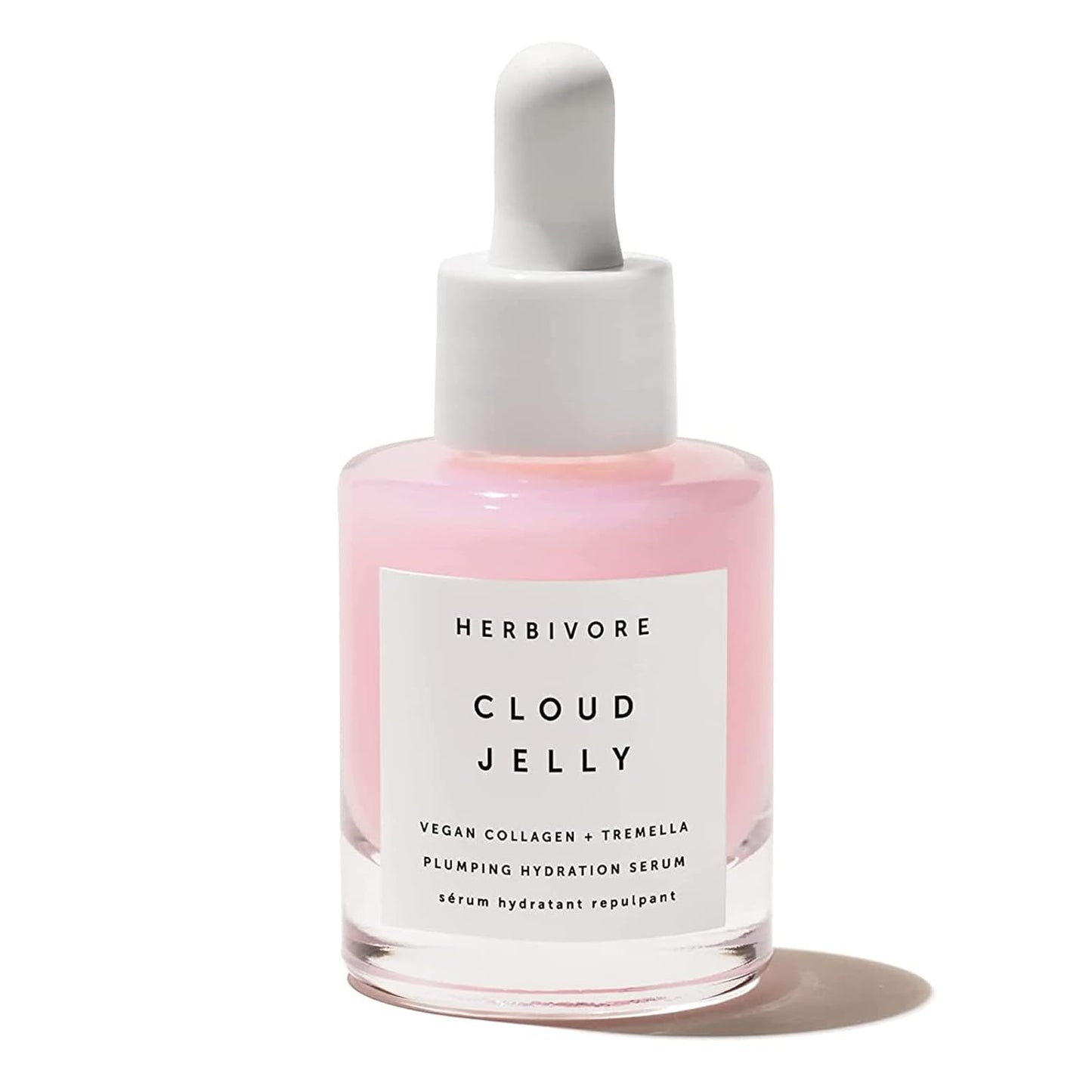 HERBIVORE Cloud Jelly Plumping Hydration Serum | Tremella Mushroom + Strawberry Extract, Lightweight, Deep Hydration for All Skin Types | Vegan, Plant-Based + Cruelty-Free, 30 mL / 1 oz