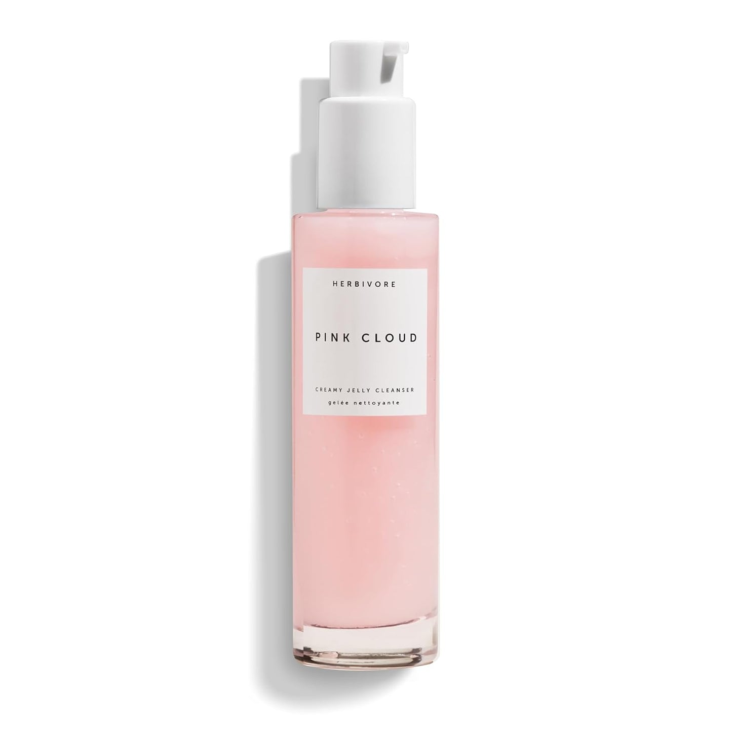 HERBIVORE Pink Cloud Creamy Jelly Cleanser | Hydrating Face Wash with Rosewater, Squalane + Tremella Mushroom, Gently Cleanses + Removes Makeup, Vegan, Plant-Based, Cruelty-Free