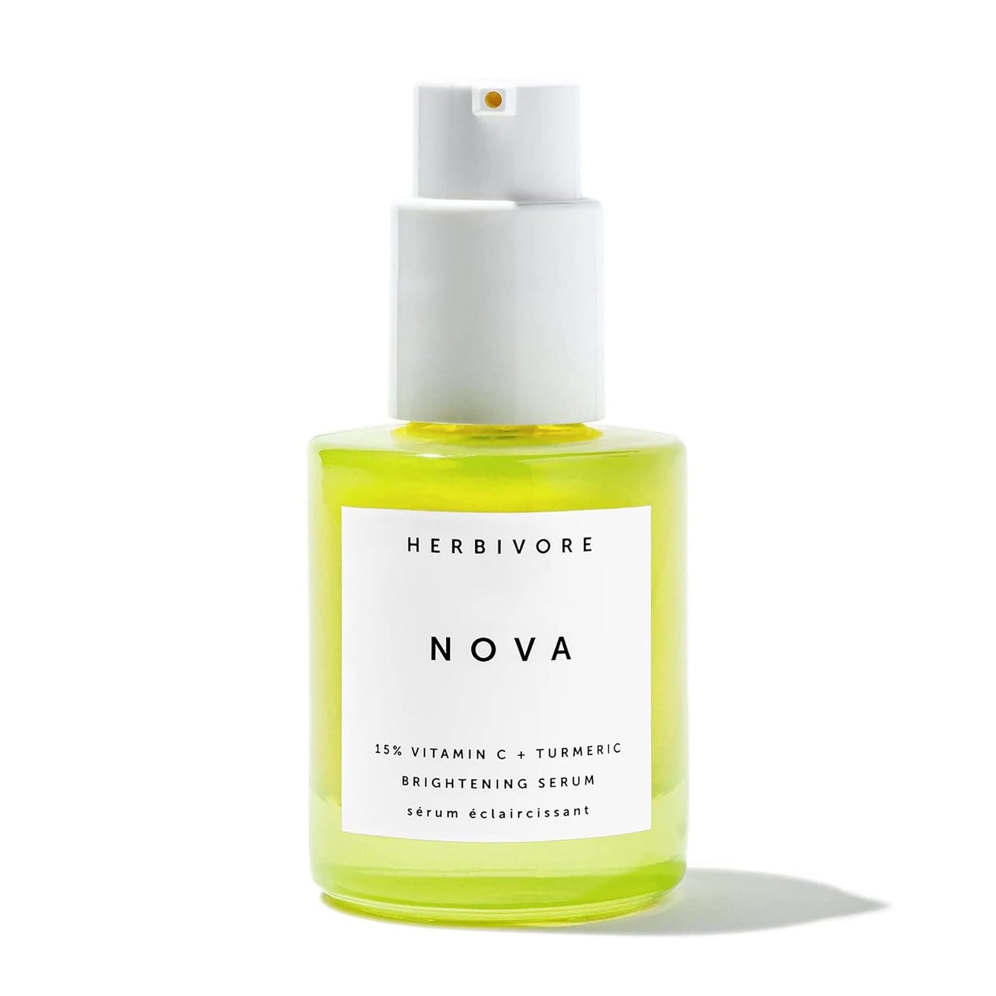 HERBIVORE Nova 15% Vitamin C + Turmeric Brightening Serum for Dark Spots, Hyperpigmentation + Even Skin Tone | Vegan, Plant-Based, Cruelty-Free, 30 mL / 1 oz
