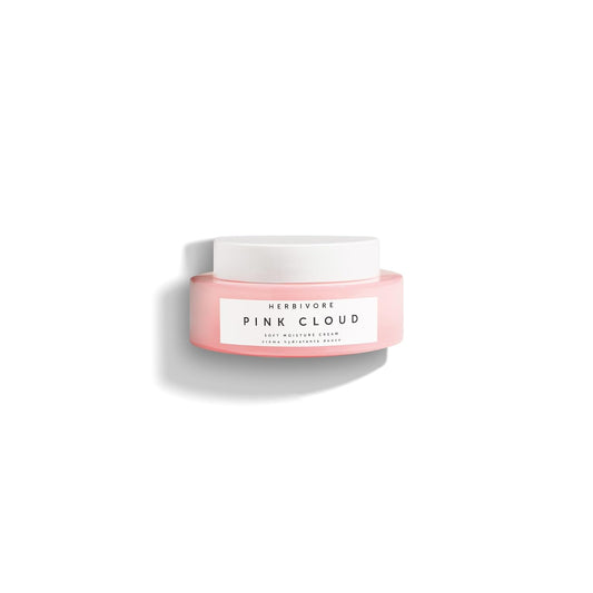 HERBIVORE Pink Cloud Soft Moisture Cream with Tremella Mushroom + Vegan Squalane + Moroccan Rose, Plumps & Hydrates with a Natural Dewy Finish, Plant-based, Vegan, Cruelty-free, 50mL / 1.7 oz