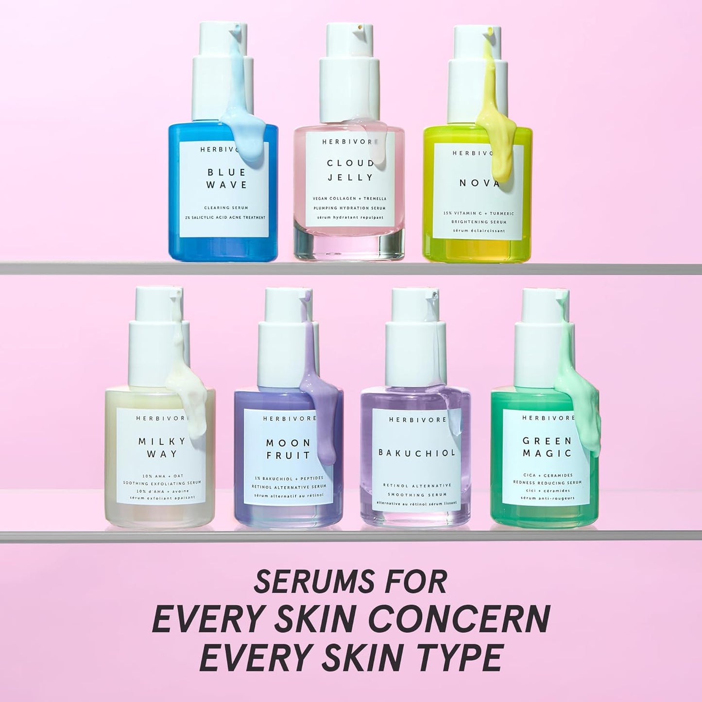 HERBIVORE Bakuchiol Retinol Alternative - Bakuchiol + Peptides, Smooths Skin, Reduces Fine Lines, Wrinkles & Puffiness, Plant-based, Vegan, Cruelty-free