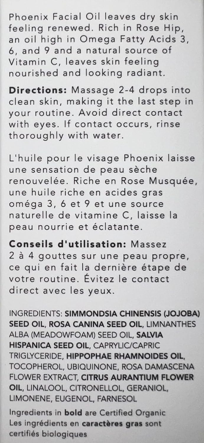 HERBIVORE Phoenix Deep Renewal Anti-Aging Facial Oil with Rosehip, CoQ10, Vitamin E & Antioxidants | Helps Improve Skin Texture + Tone | Vegan, Plant-Based, Cruelty-Free